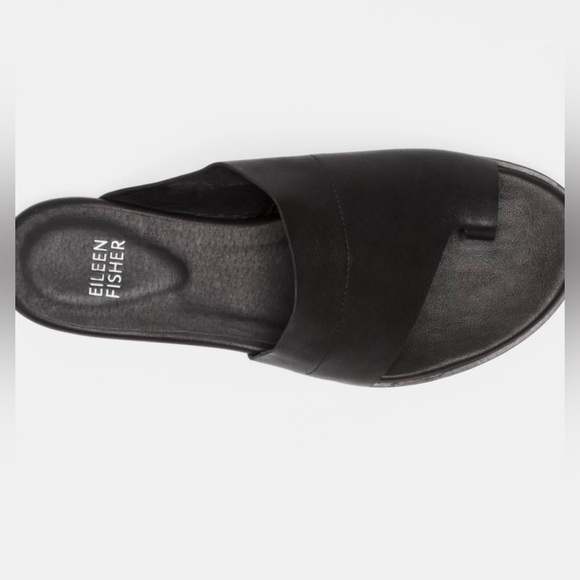 Eileen Fisher - Ty Washed Leather Slide - Black - US 7.5 - Picture 3 of 8